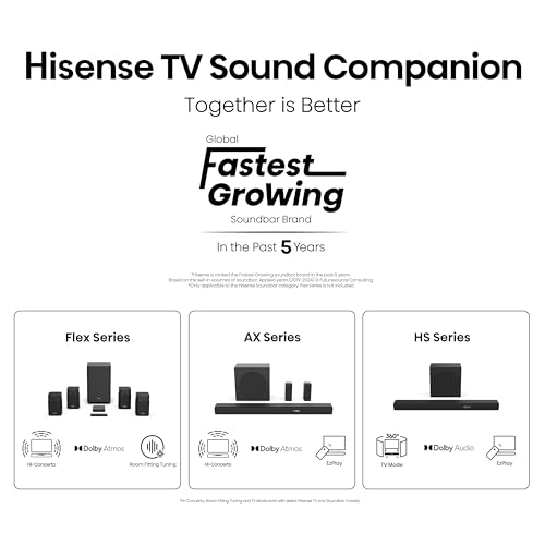 Hisense 43" 43A6QTUK 4K Ultra HD Smart TV AI TV - 4K UHD, Hi-View AI Engine, Precision Colour, AI Smooth Motion, Sports Mode with Freely, Disney +, YouTube, Netflix