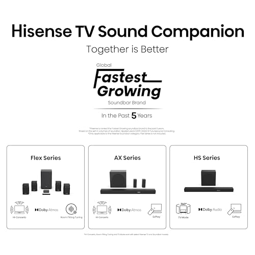 Hisense 43" 43A6QTUK 4K Ultra HD Smart TV AI TV - 4K UHD, Hi-View AI Engine, Precision Colour, AI Smooth Motion, Sports Mode with Freely, Disney +, YouTube, Netflix