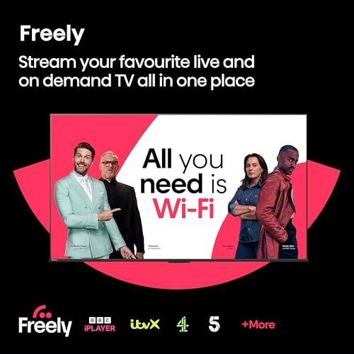 Hisense 43" 43A6QTUK 4K Ultra HD Smart TV AI TV - 4K UHD, Hi-View AI Engine, Precision Colour, AI Smooth Motion, Sports Mode with Freely, Disney +, YouTube, Netflix