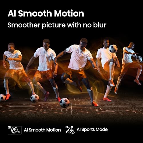 Hisense 43" 43A6QTUK 4K Ultra HD Smart TV AI TV - 4K UHD, Hi-View AI Engine, Precision Colour, AI Smooth Motion, Sports Mode with Freely, Disney +, YouTube, Netflix