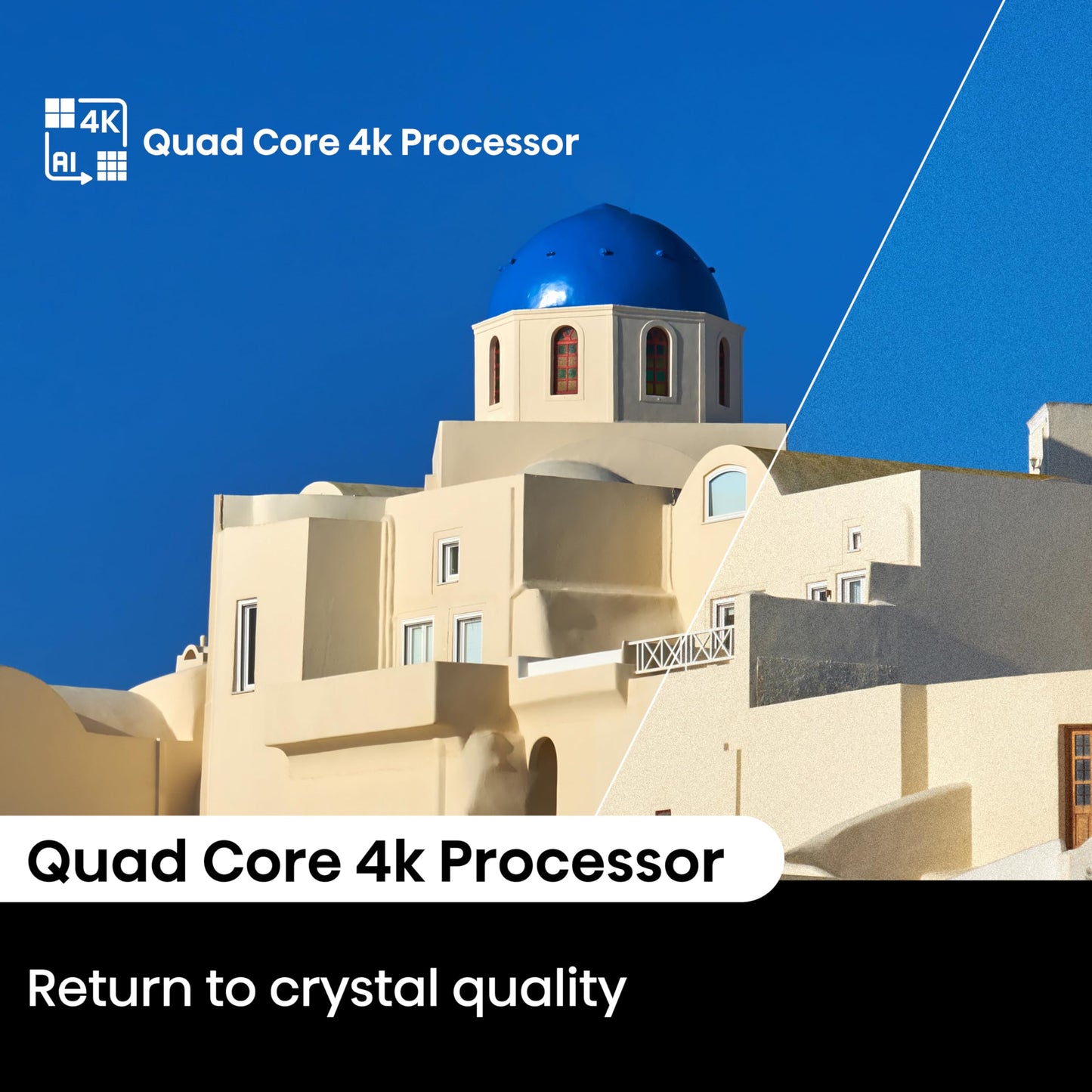 Hisense 43" 43A6QTUK 4K Ultra HD Smart TV AI TV - 4K UHD, Hi-View AI Engine, Precision Colour, AI Smooth Motion, Sports Mode with Freely, Disney +, YouTube, Netflix